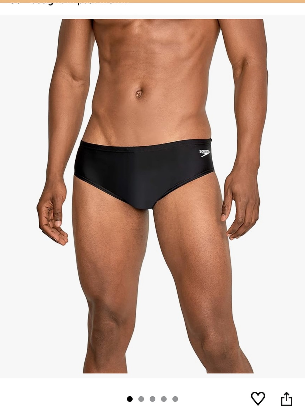 Speedo Black Men's Swim Brief with Tag
